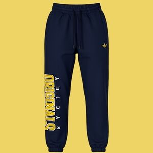 🚹 L US — adidas Originals “Retro Revival” Script Pants [COLLEGIATE NAVY] HF9220